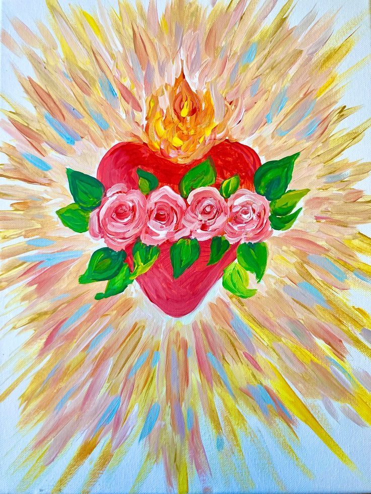 Wall Art 11"x14" Heart – Framed Picture of Faith
