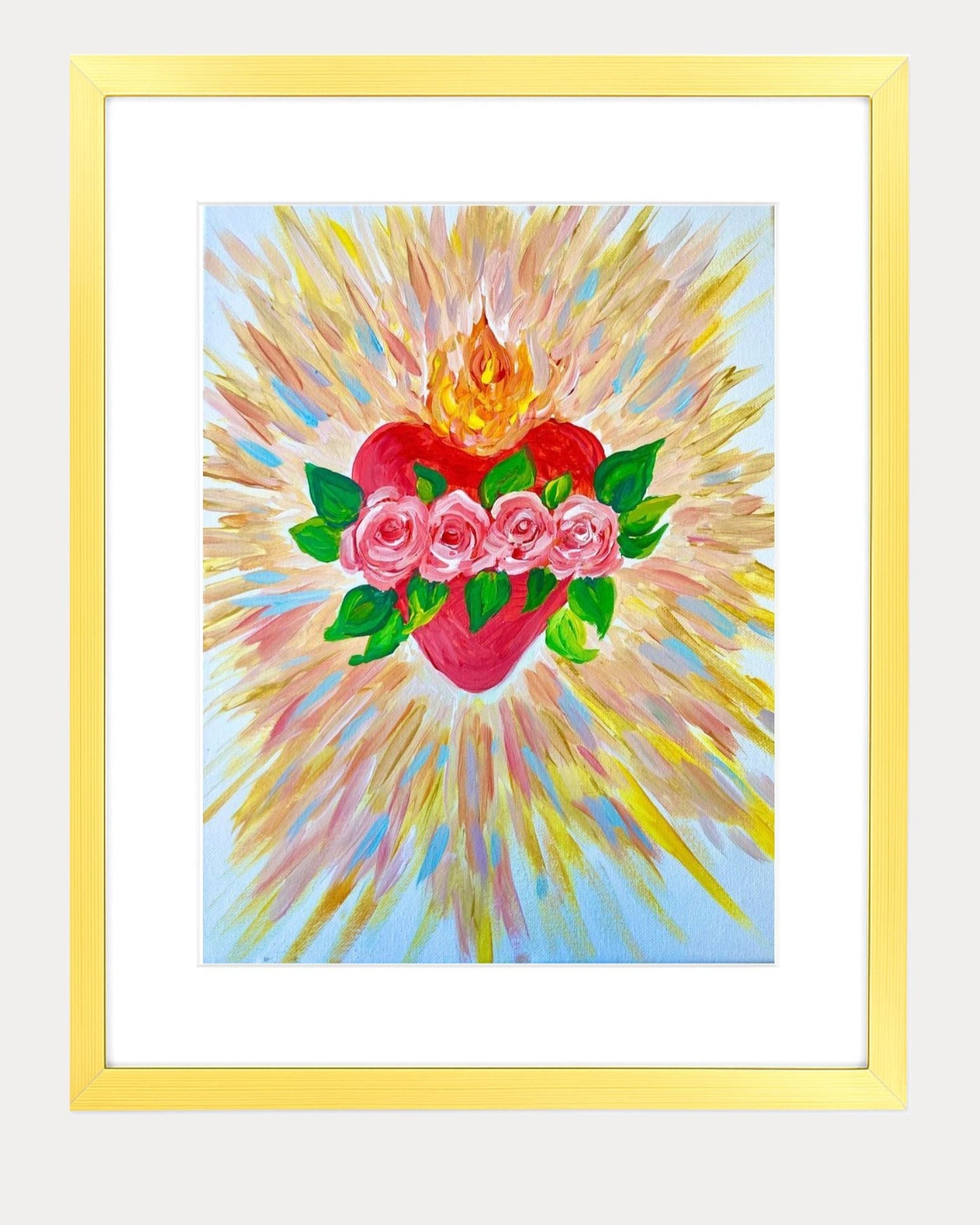 Wall Art 11"x14" Heart – Framed Picture of Faith