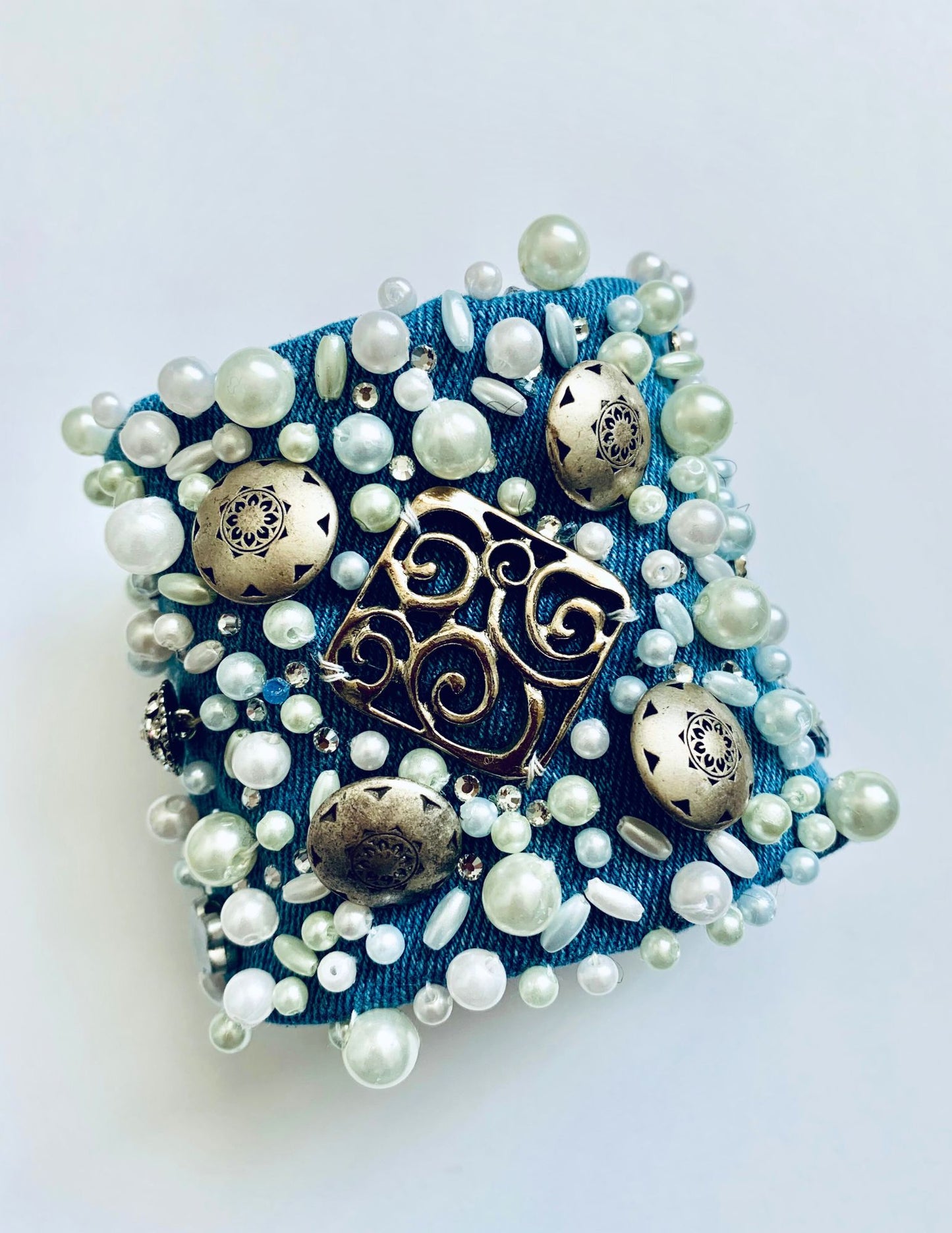 SILVERA Handmade Boho Glam Denim Bracelet | Made in USA