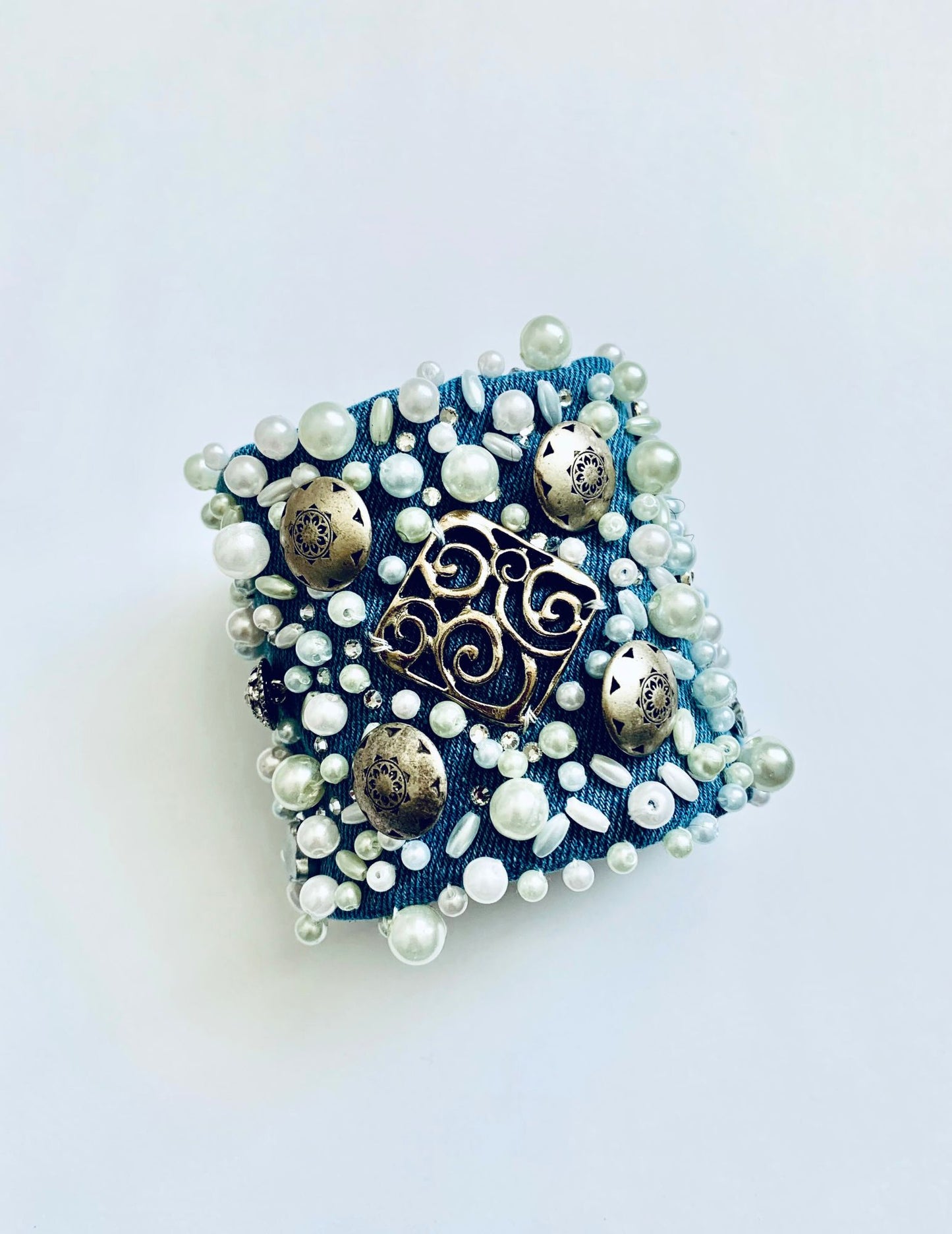 SILVERA Handmade Boho Glam Denim Bracelet | Made in USA