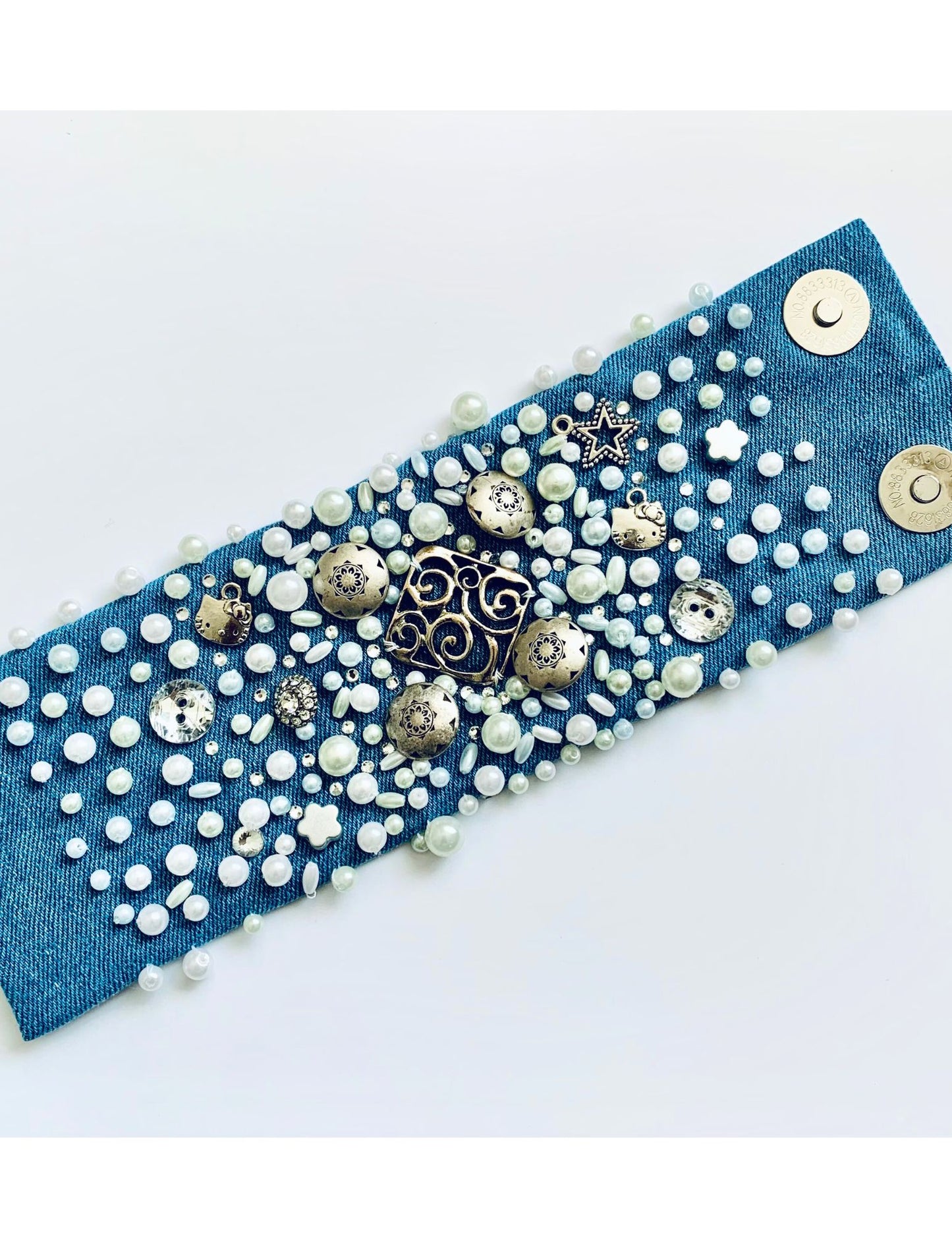 SILVERA Handmade Boho Glam Denim Bracelet | Made in USA