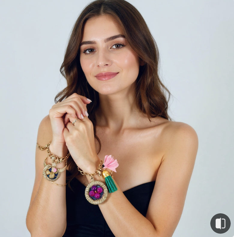 Saga Bracelet with Charms & Beads– Boho Chic Jewelry