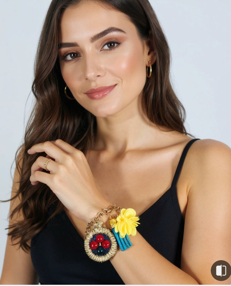 Soga Bracelet with Charms & Beads– Boho Chic Jewelry